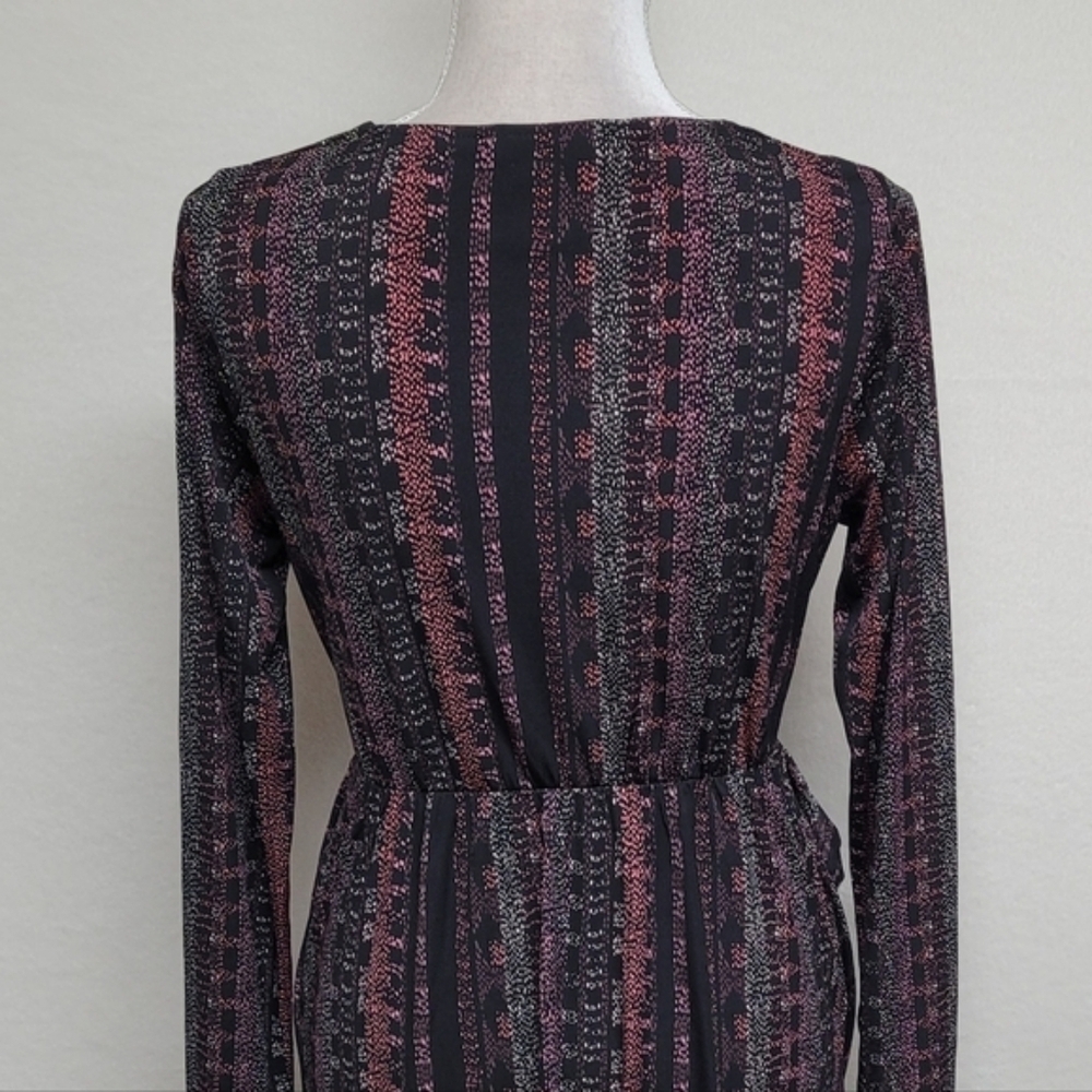 Bcbgeneration Burgundy Multi Surplice Neckline Lo… - image 8